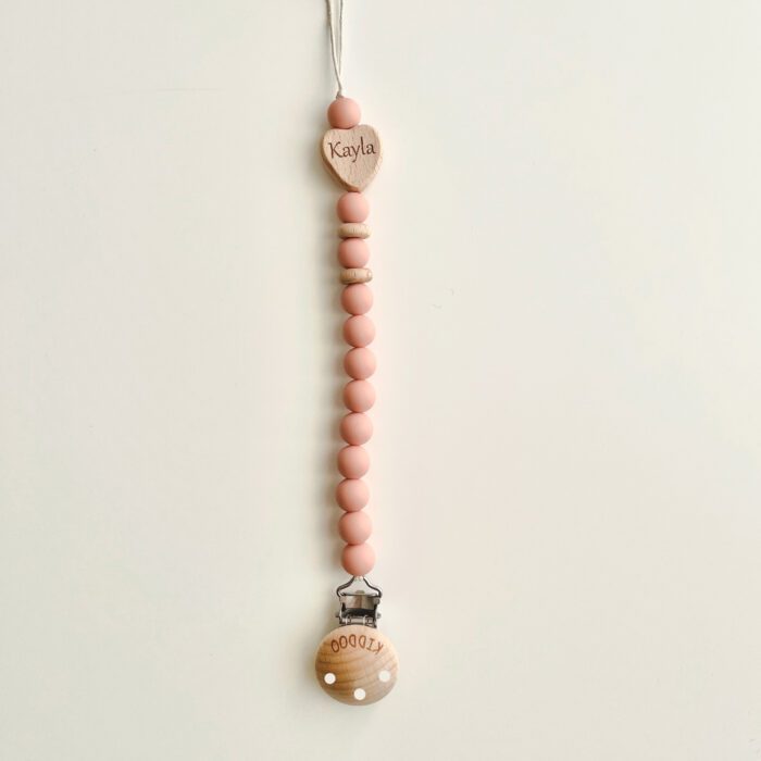 Personalized pacifier clip Rose