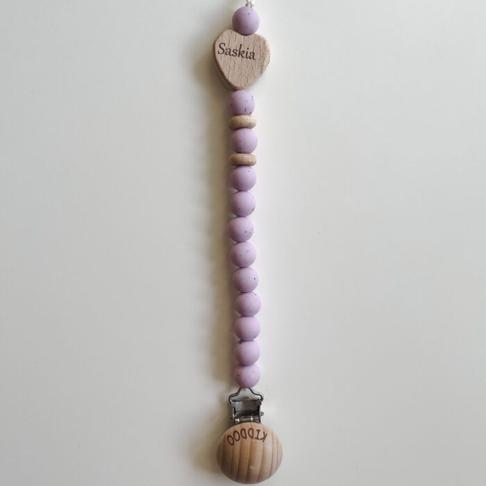 Personalized pacifier clip Lily