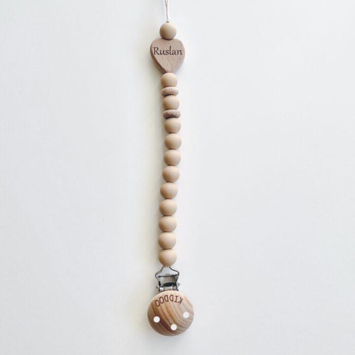 Personalized pacifier clip Sand