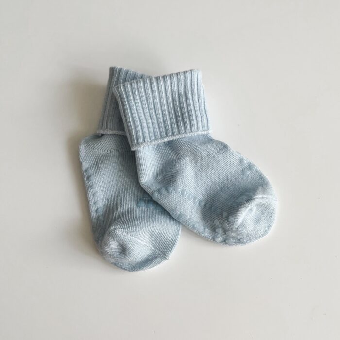 Bambussokid Baby blue 6-12m