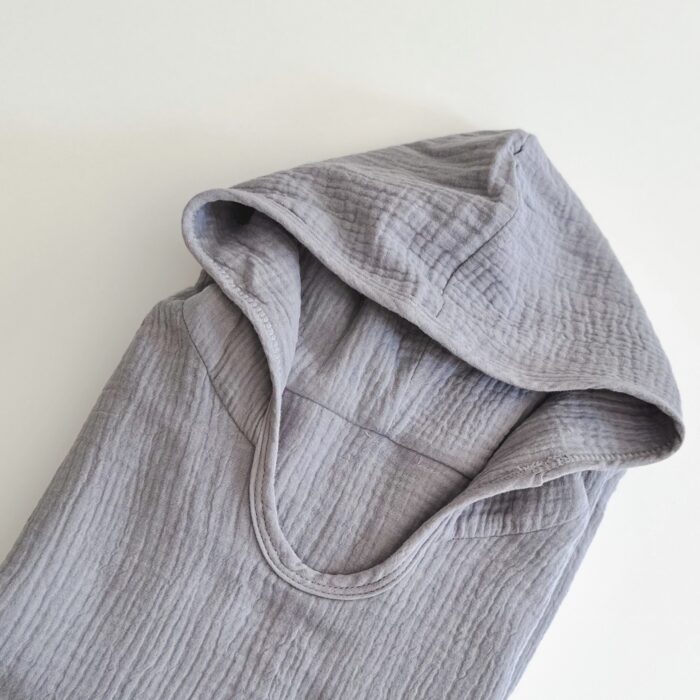 Muslin poncho Gray